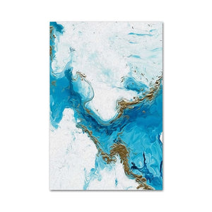 Modern Abstract Blue Sea Art