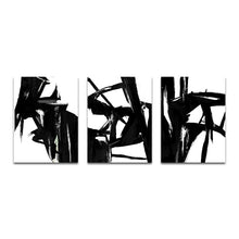 Load image into Gallery viewer, Black and White Abstract Paint Brush Art
