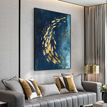 Charger l&#39;image dans la galerie, Modern Abstract Blue Deep Sea Wall Art
