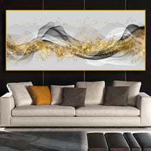 Charger l&#39;image dans la galerie, Nordic Abstract Golden Landscape Ribbon
