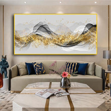 Charger l&#39;image dans la galerie, Nordic Abstract Golden Landscape Ribbon
