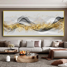 Charger l&#39;image dans la galerie, Nordic Abstract Golden Landscape Ribbon
