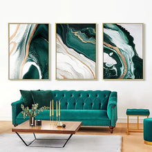 Load image into Gallery viewer, Modern Emerald River Abstract Wall Art
