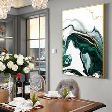 Load image into Gallery viewer, Modern Emerald River Abstract Wall Art
