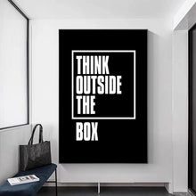 Load image into Gallery viewer, Think Outside The Box Inspirational Art
