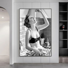 Load image into Gallery viewer, Black White Fashion Women Portrait
