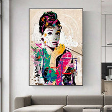 Load image into Gallery viewer, Audrey Hepburn Modern Abstract Art
