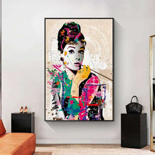 Load image into Gallery viewer, Audrey Hepburn Modern Abstract Art
