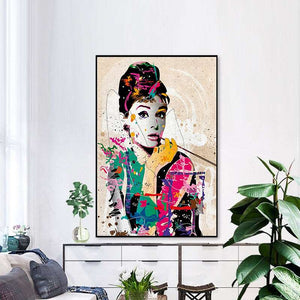 Audrey Hepburn Modern Abstract Art