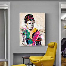 Load image into Gallery viewer, Audrey Hepburn Modern Abstract Art
