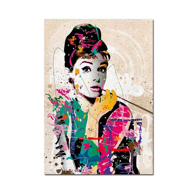 Audrey Hepburn Modern Abstract Art