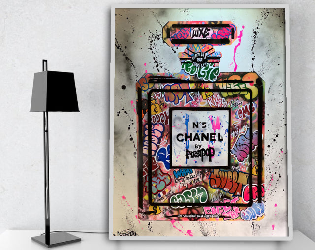 N5 Chanel Perfume Graffiti Art