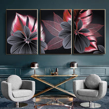 Charger l&#39;image dans la galerie, Modern Black &amp; Red Bloom
