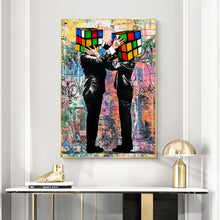 Load image into Gallery viewer, Rubik Head Art by Mr. Brainwash
