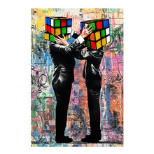 Charger l&#39;image dans la galerie, Rubik Head Art by Mr. Brainwash
