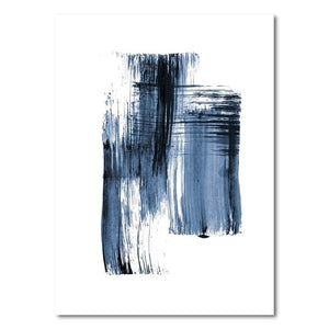 Navy Blue Period Modern Art