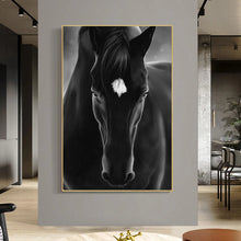 Charger l&#39;image dans la galerie, Modern Black and White Horse
