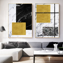 Load image into Gallery viewer, Modern Gold Black Geometric
