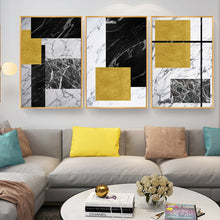 Load image into Gallery viewer, Modern Gold Black Geometric
