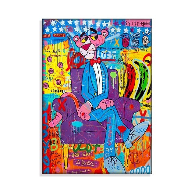 Vogue Pink Panther - Pop Art - Premium Canvas Art Print - Limited Edition