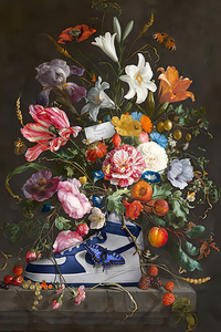 Floral Jordan Air Sneaker Wall Art