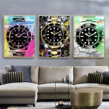 Load image into Gallery viewer, Modern Luxury Watch Graffiti Art

