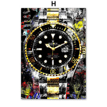 Load image into Gallery viewer, Modern Luxury Watch Graffiti Art
