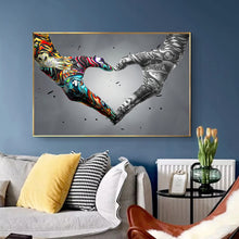 Load image into Gallery viewer, Hands Heart Graffiti Art
