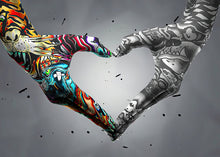 Load image into Gallery viewer, Hands Heart Graffiti Art
