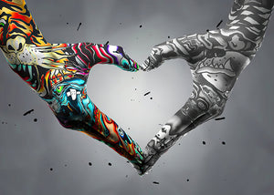 Hands Heart Graffiti Art