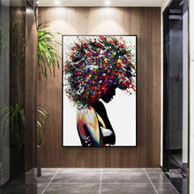 Charger l&#39;image dans la galerie, Abstract Colorful African Woman - White Edition
