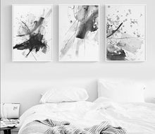 Load image into Gallery viewer, Black &amp; White Watercolor Abstract
