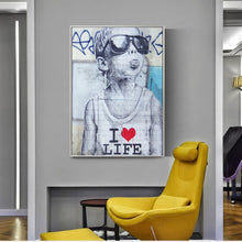 Load image into Gallery viewer, I Love Life Boy Banksy Art
