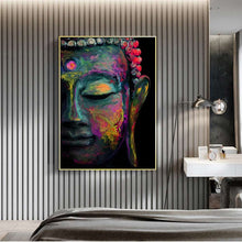 Load image into Gallery viewer, Blessing Buddha Abstract Painting - Blue Edition
