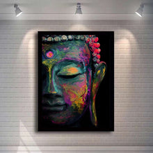 Load image into Gallery viewer, Blessing Buddha Abstract Painting - Blue Edition
